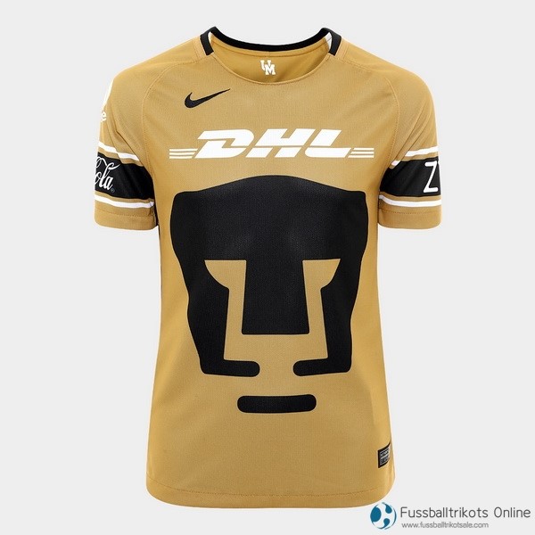 UNAM Pumas Trikot Ausweich 2017-18 Gelb Fussballtrikots Günstig